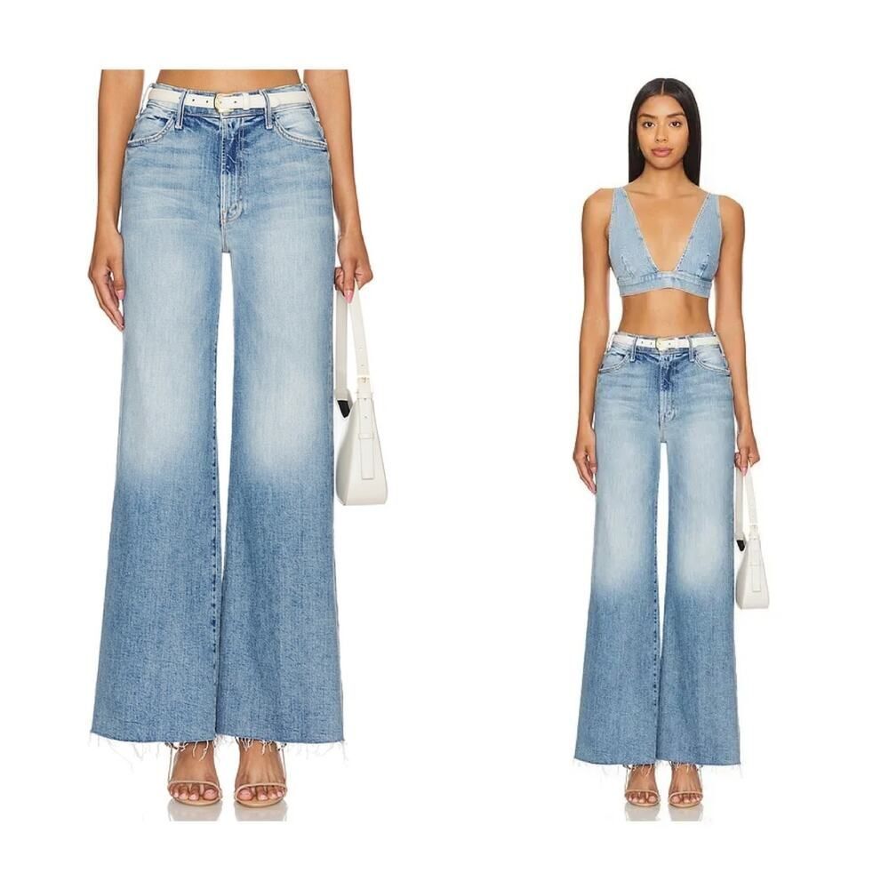 MOTHER The Hustler Roller Fray Flare Jeans I Confess 26”